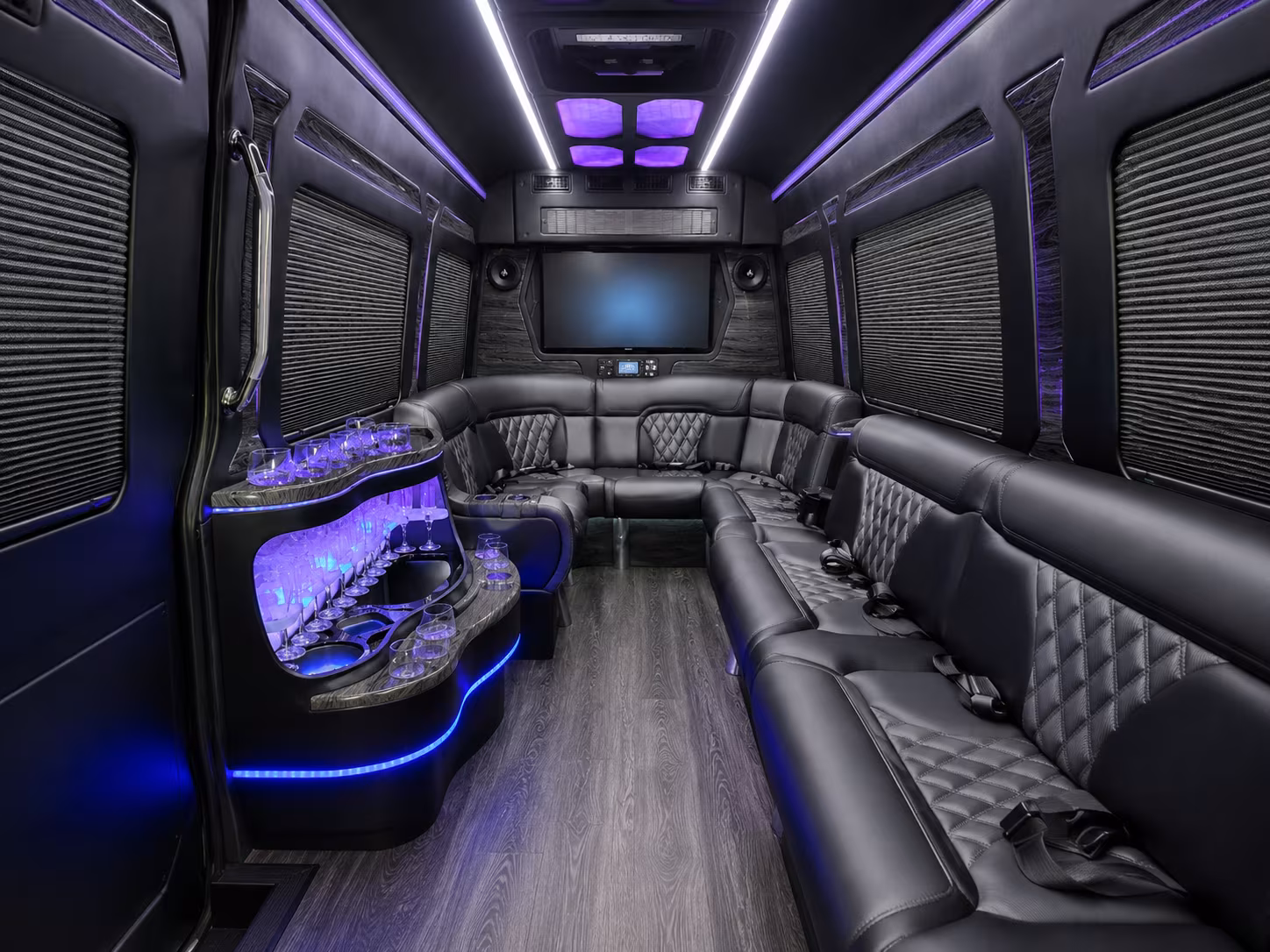 gastonia 50 passenger party bus inside